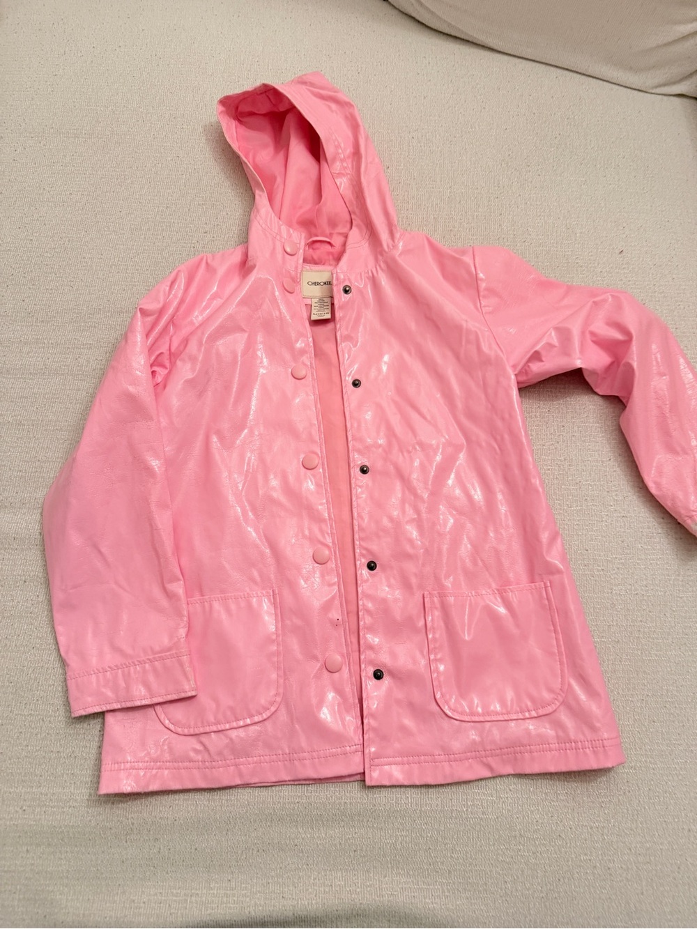 Target Cherokee Girls' Pink Hooded Raincoat